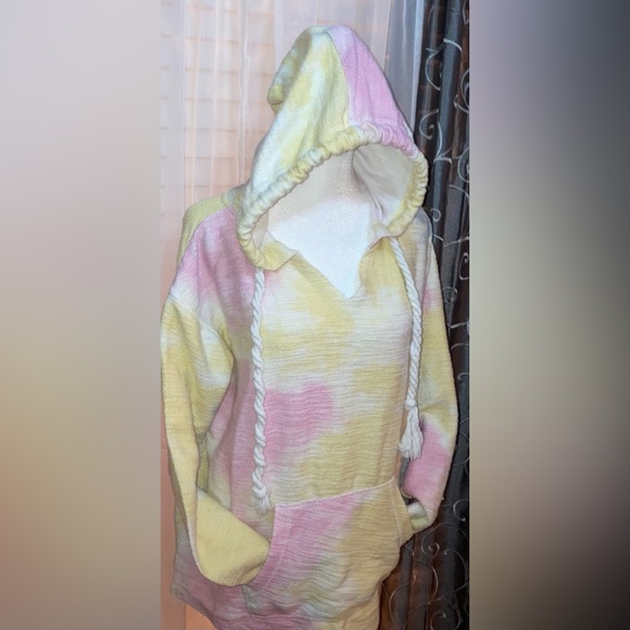 Southern Spirit Bathing suit Cover Hoodie Picket Pastel Tie Dye Relaxed Fit M - Picture 4 of 15
